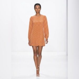 Everly Dress Womens Small Cottagecore Boho Lined 3/4 Sleeve Shift Knee‎ Length